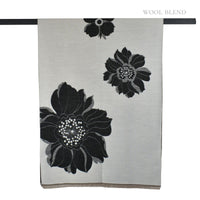Reversible Floral Scarf Black