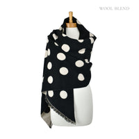 Reversible Polka Dot Scarf Black/White