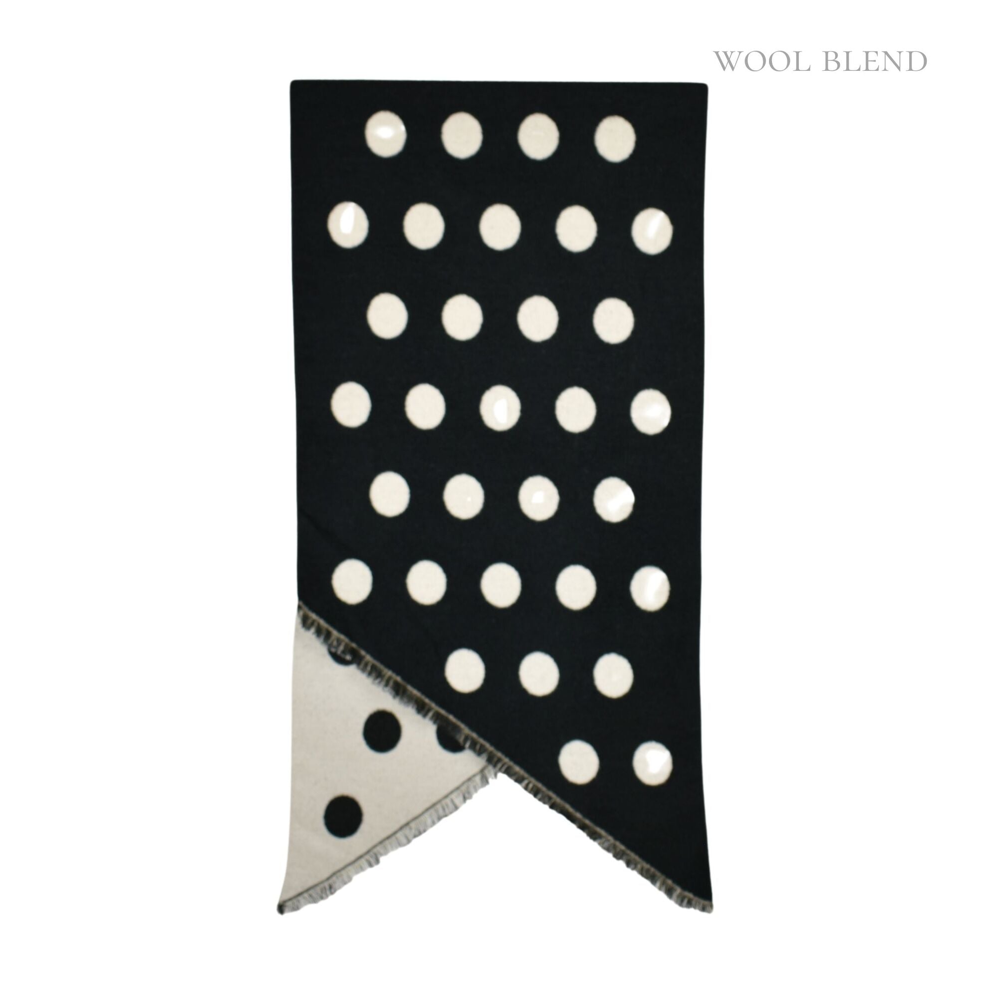 Reversible Polka Dot Scarf Black/White