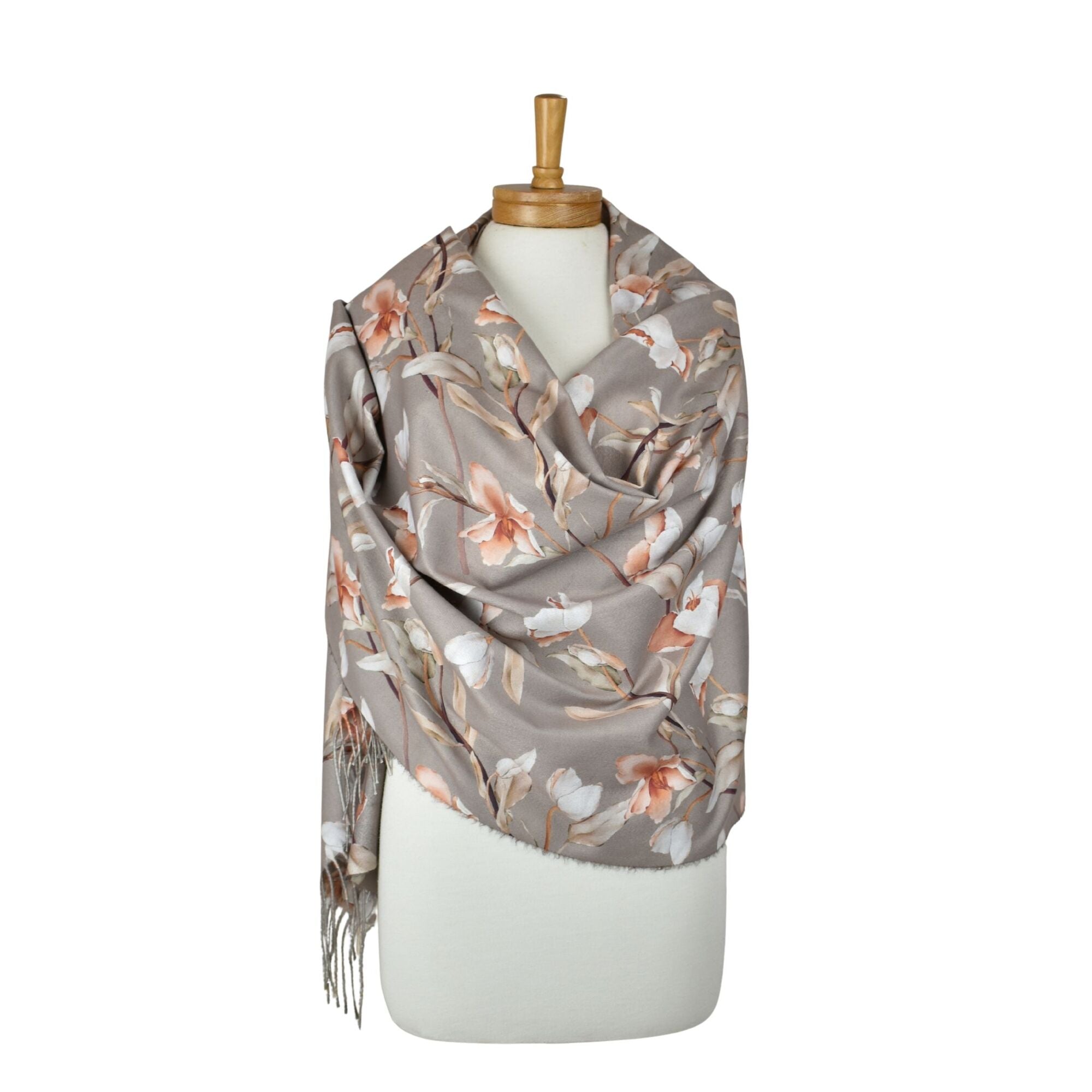 Magnolia Garden Scarf Grey