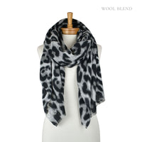 Luxe Leopard Scarf Grey