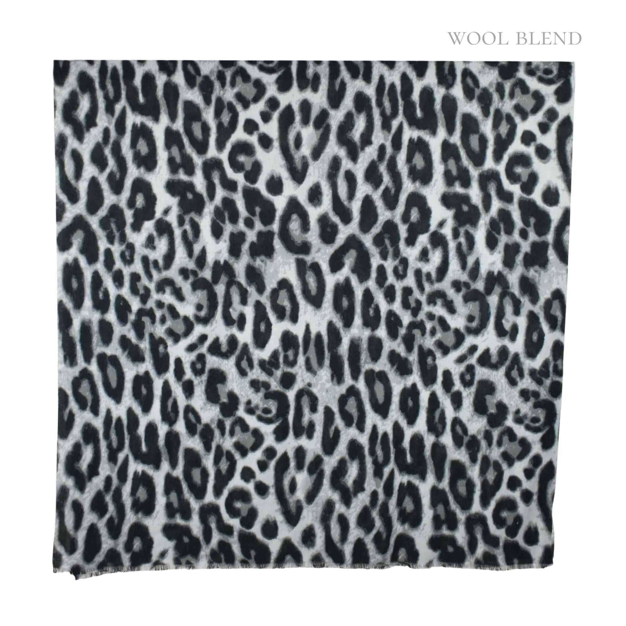 Luxe Leopard Scarf Grey