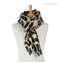 Luxe Leopard Scarf Beige