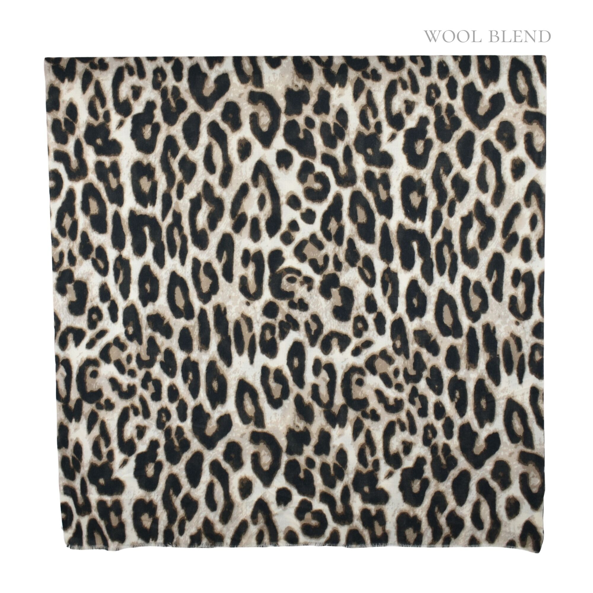 Luxe Leopard Scarf Beige