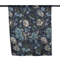 Peony Rose Garden Scarf Navy