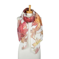 Autumn Maple Leaf Scarf Brown