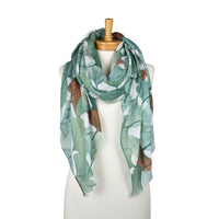 Ginkgo Leaf Scarf Green
