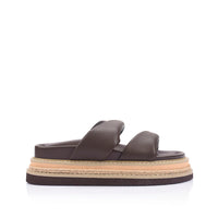 Teagan Flatform Slide Chocolate