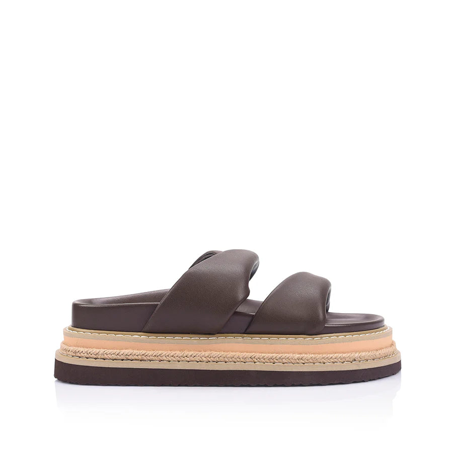Teagan Flatform Slide Chocolate