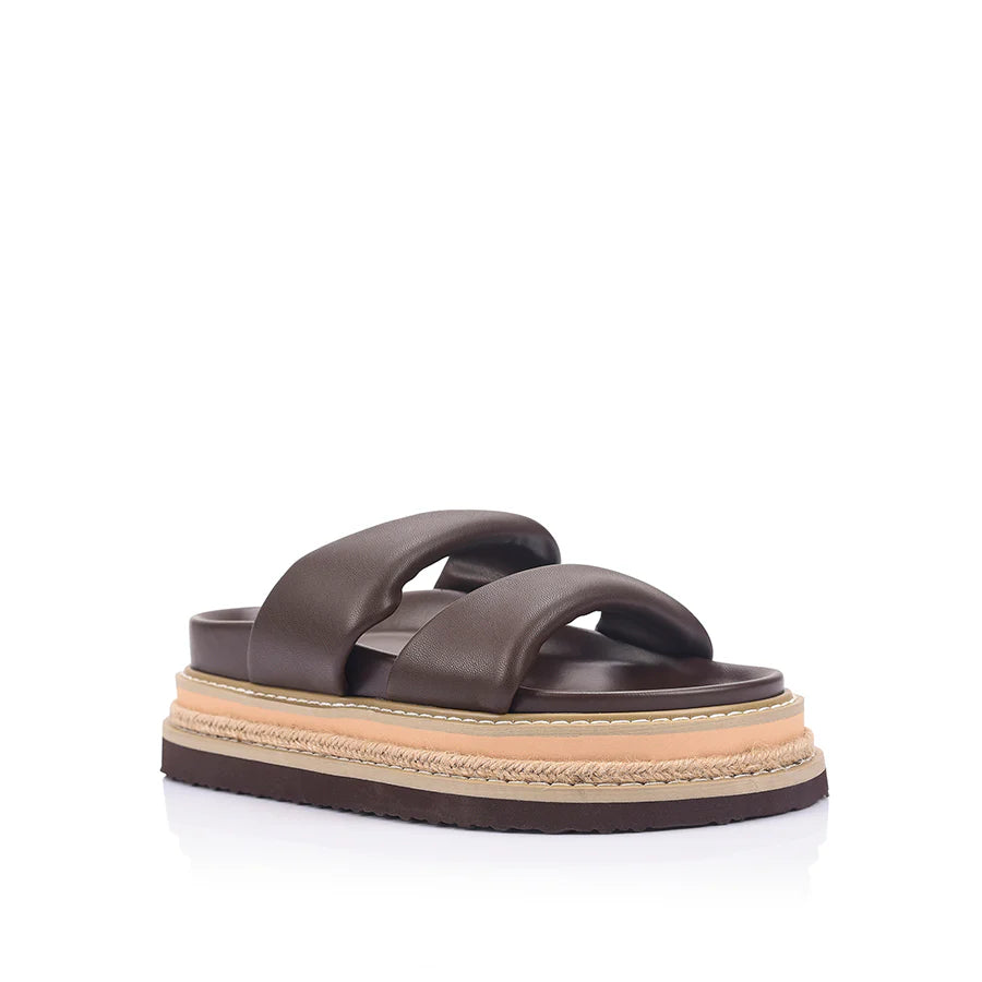 Teagan Flatform Slide Chocolate