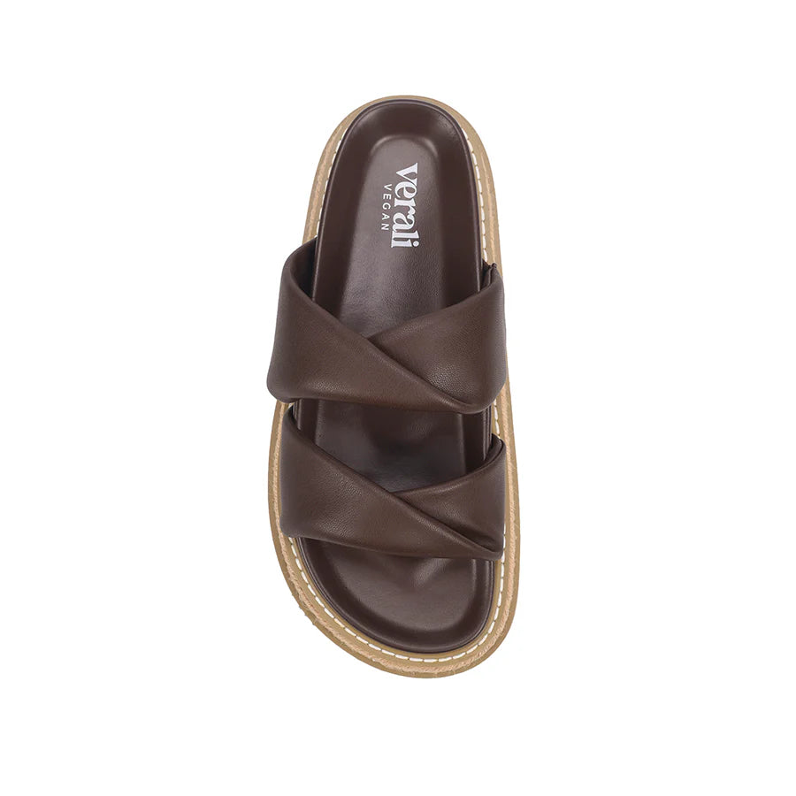 Teagan Flatform Slide Chocolate