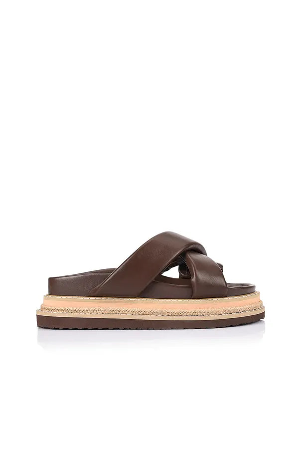 Thelma Flatform Slide Chocolate