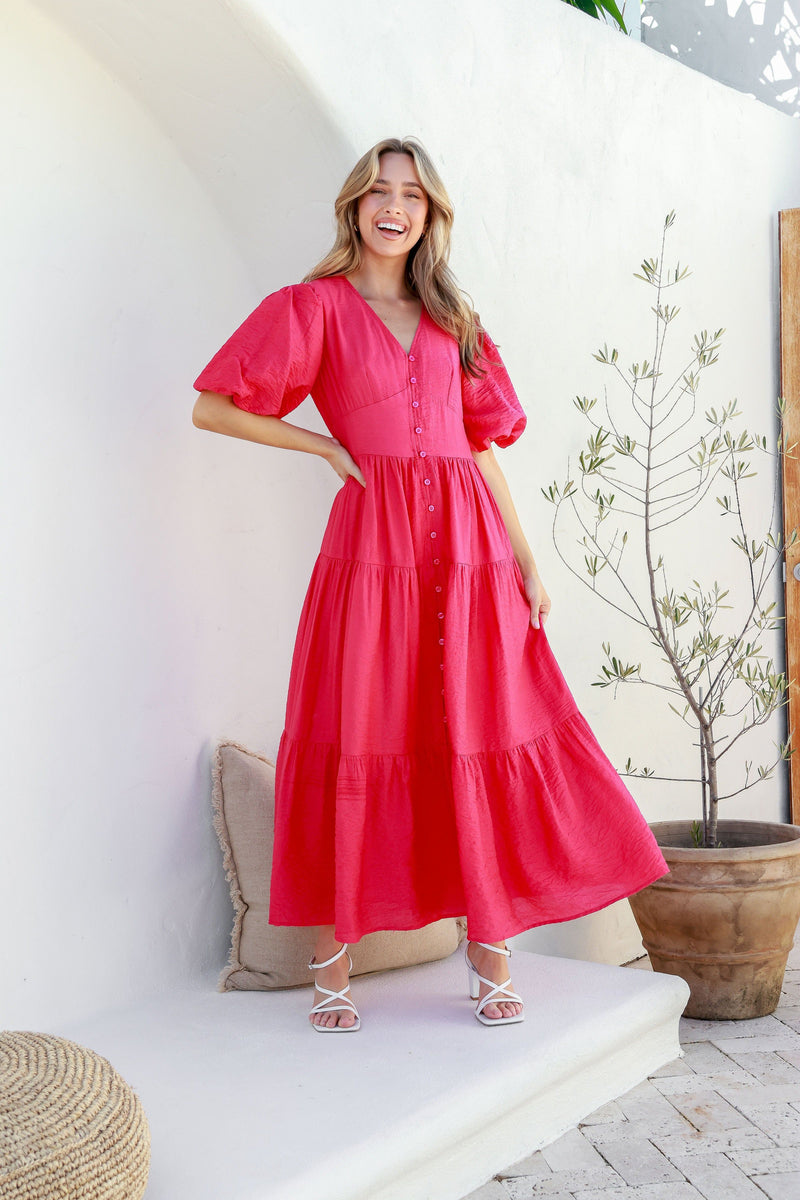 Sabrina Dress Hot Pink