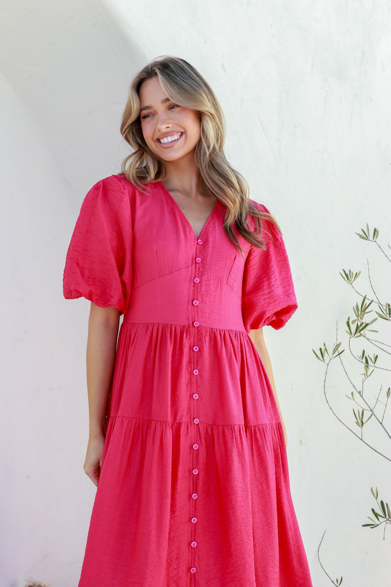 Sabrina Dress Hot Pink