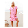 Frankie Button Front Dress Pink