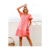 Frankie Button Front Dress Coral