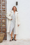 Hannah Teddy Coat White