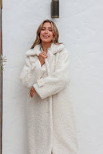 Hannah Teddy Coat White