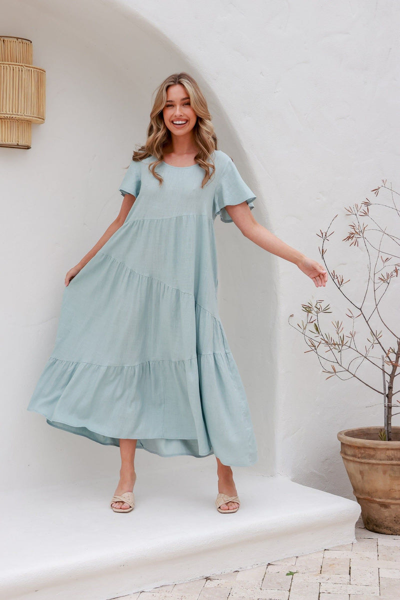Kara Maxi Dress Sky Blue