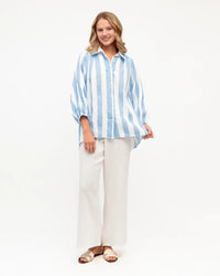 Olivia Stripe Shirt Blue