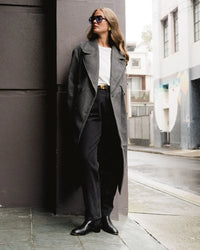 Sasha Longline Coat Grey