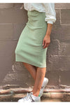 Dana Ribbed Skirt Green