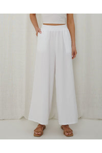 Hattie Wide Pant White