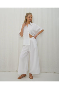 Hattie Wide Pant White