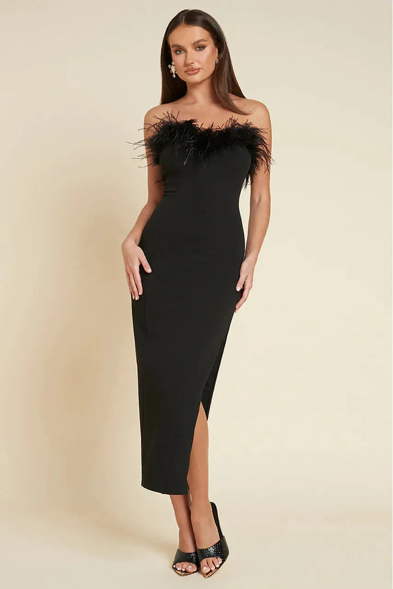 Valentina Midi Dress Black