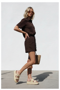 Maya Denim Short Chocolate