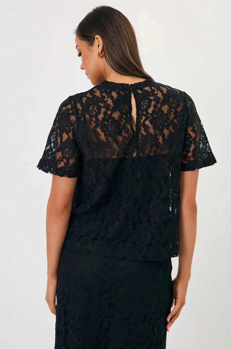 Arden Lace Top Black