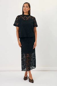 Arden Lace Top Black