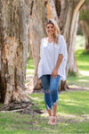 Faven Drape Top White