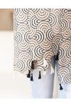 Geo Tassel Scarf Beige
