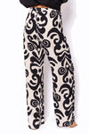 Miller Wide Leg Pant Black/Cream