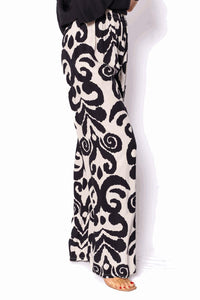 Miller Wide Leg Pant Black/Cream