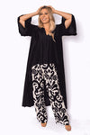 Miller Wide Leg Pant Black/Cream
