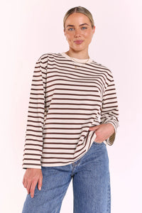 Carter Long Sleeve Tee Chocolate Cream