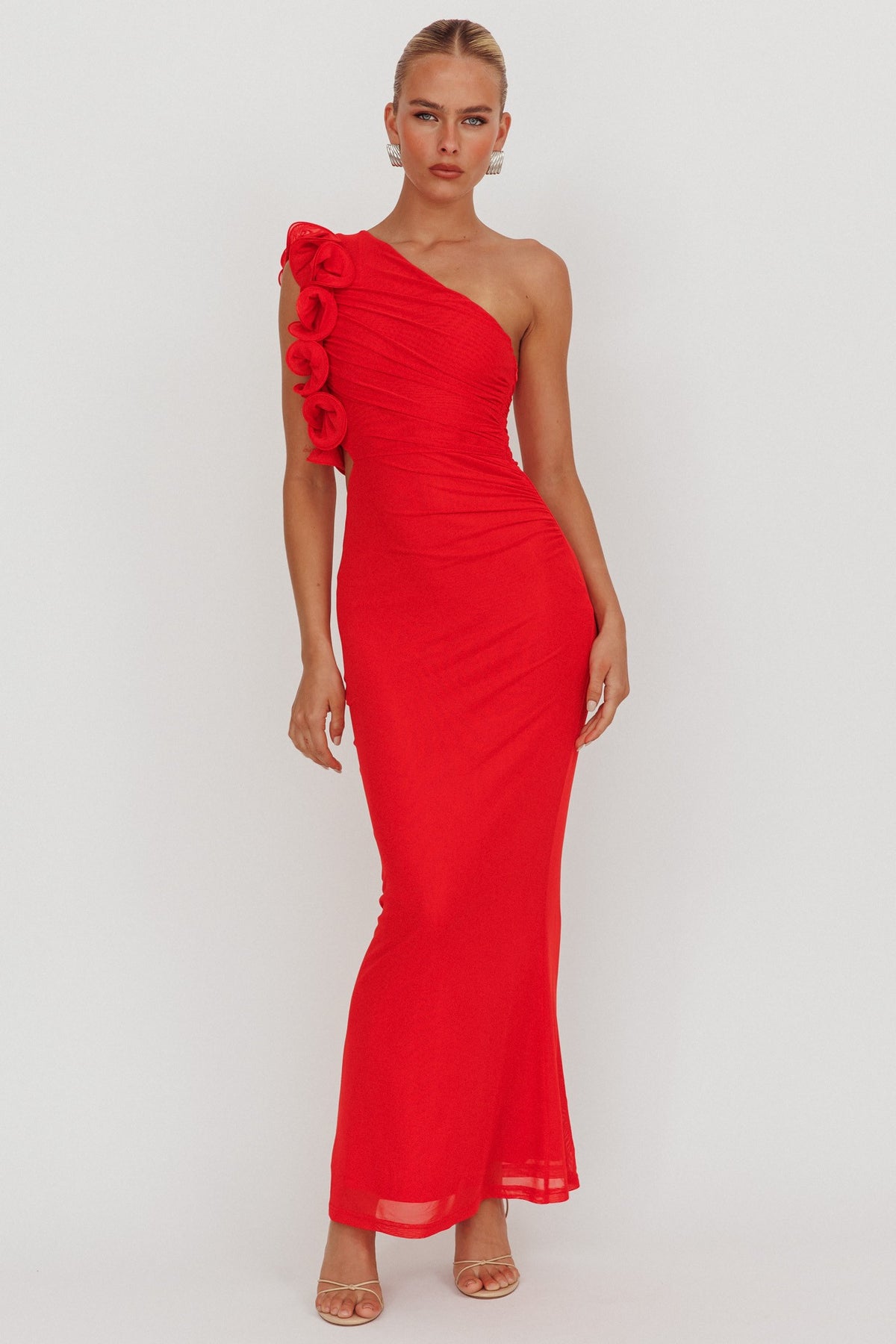 Darcy Frill Dress Red