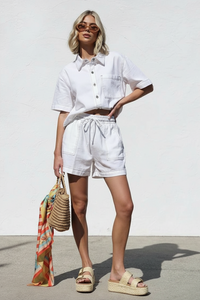 Maya Denim Short White