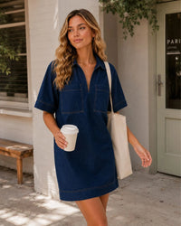 Gigi Collar Denim Dress