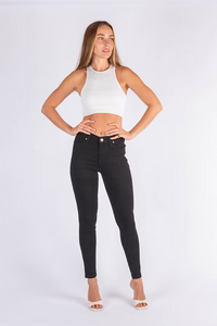Harper High Rise Jean Black
