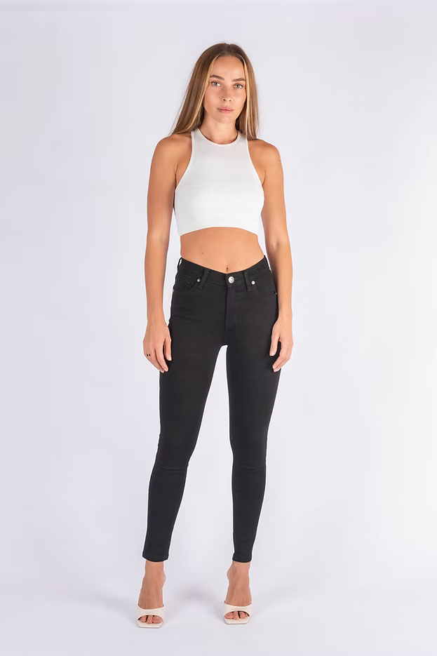 Harper High Rise Jean Black