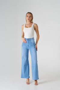 Rachel Wide Leg Jean Light Blue