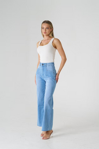 Rachel Wide Leg Jean Light Blue