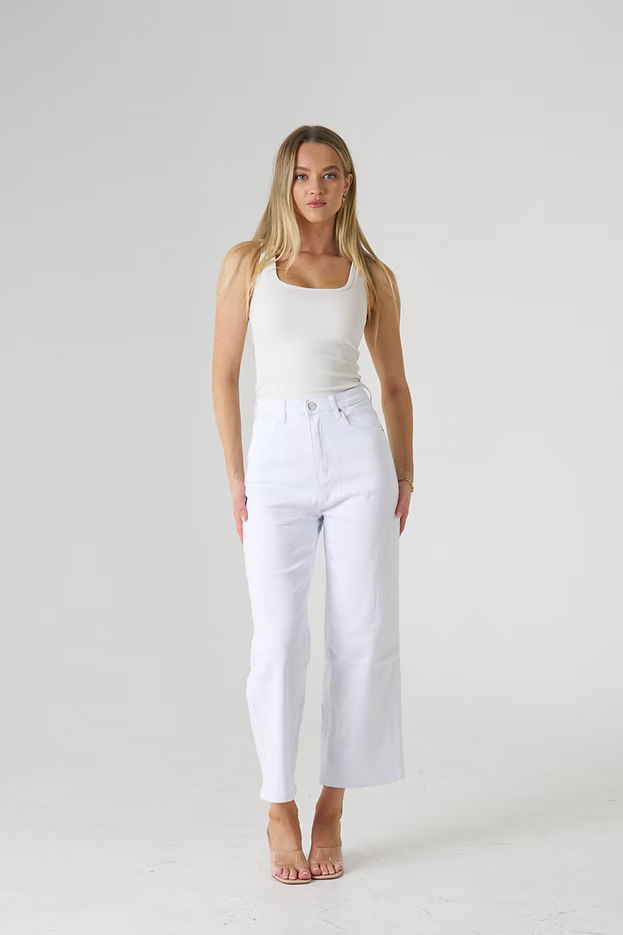 Stefi Wide Jean White