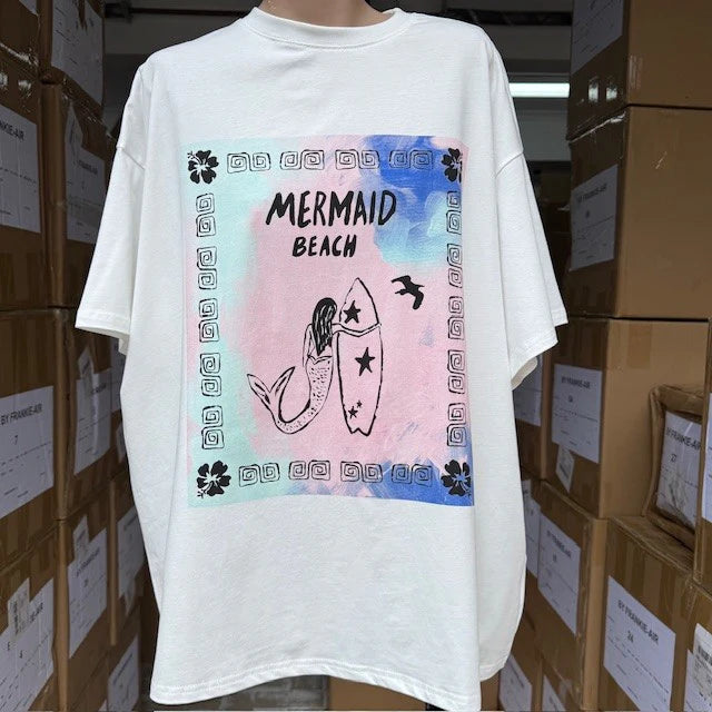 Mermaid Beach Tee White