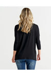 Geneva V-Neck Top Black