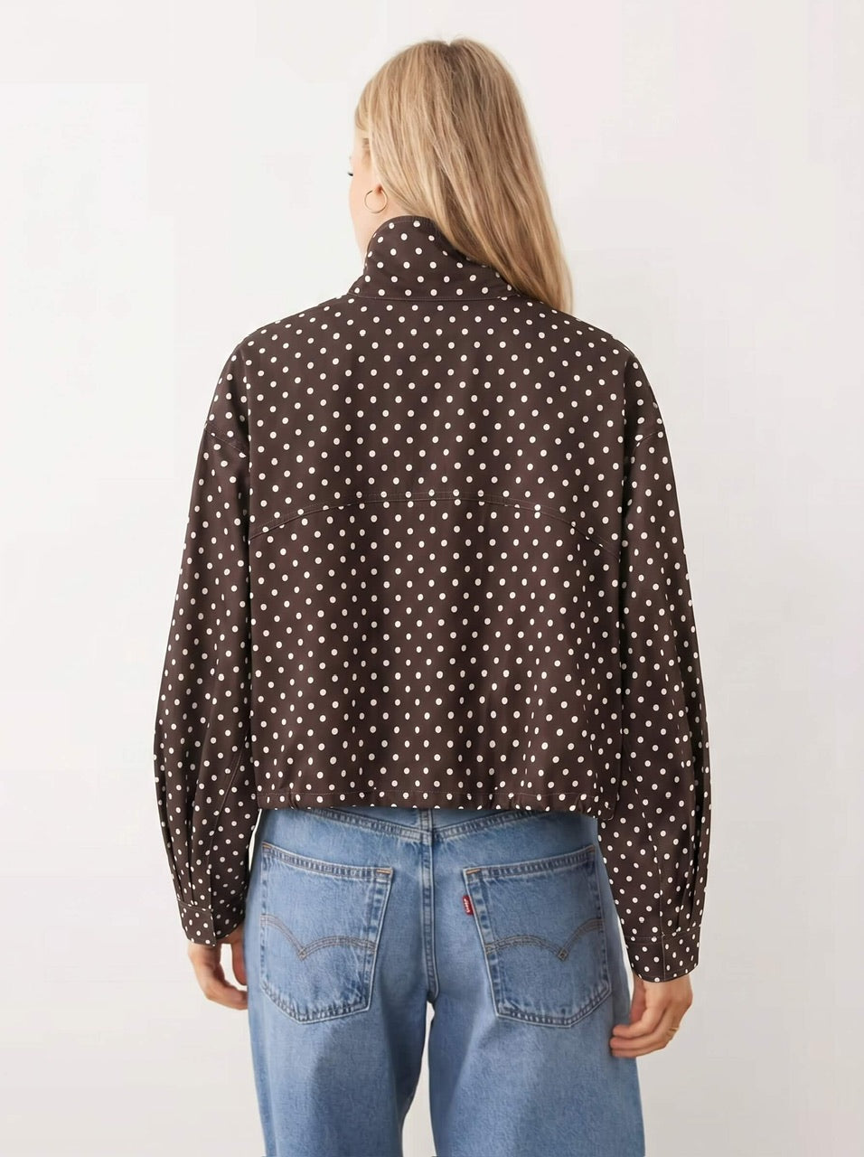 Stefie Polka Dot Jacket Chocolate Spot