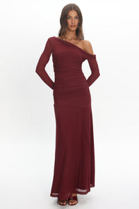Ophelia Long Sleeve Dress Wine